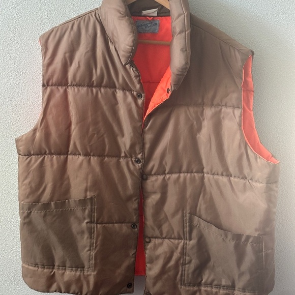 Vintage Sundance Brown and Orange Quilted Vest - Picture 1 of 7